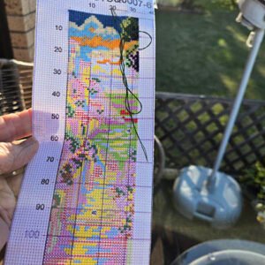 Stamped cross stitch bookmark